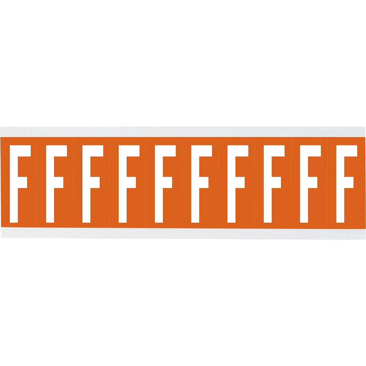 Numbers or letters on card - 22 x 38 mm White/Orange - F