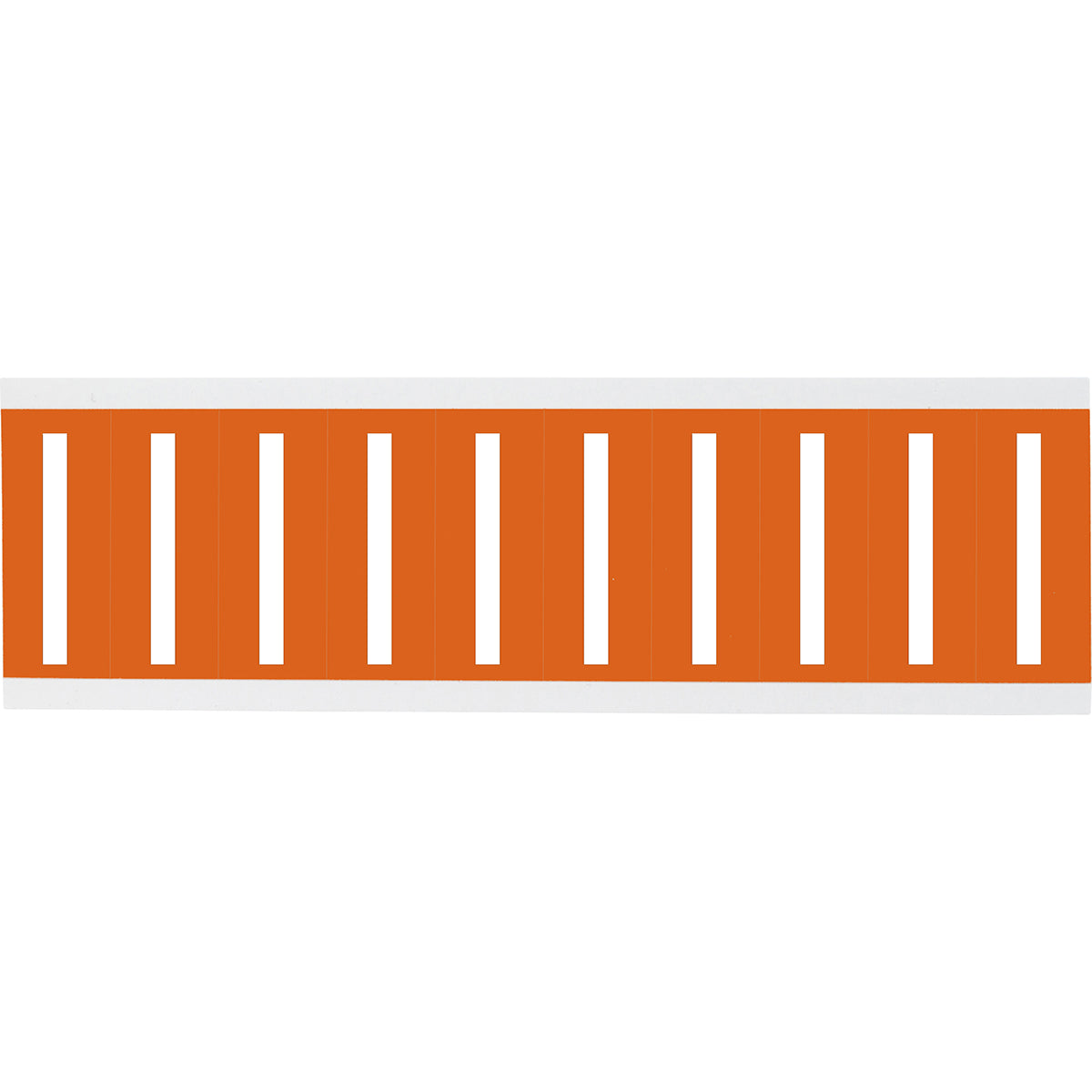 Zahlen oder Buchstaben auf Karte - 22 x 38 mm Weiss/Orange - I