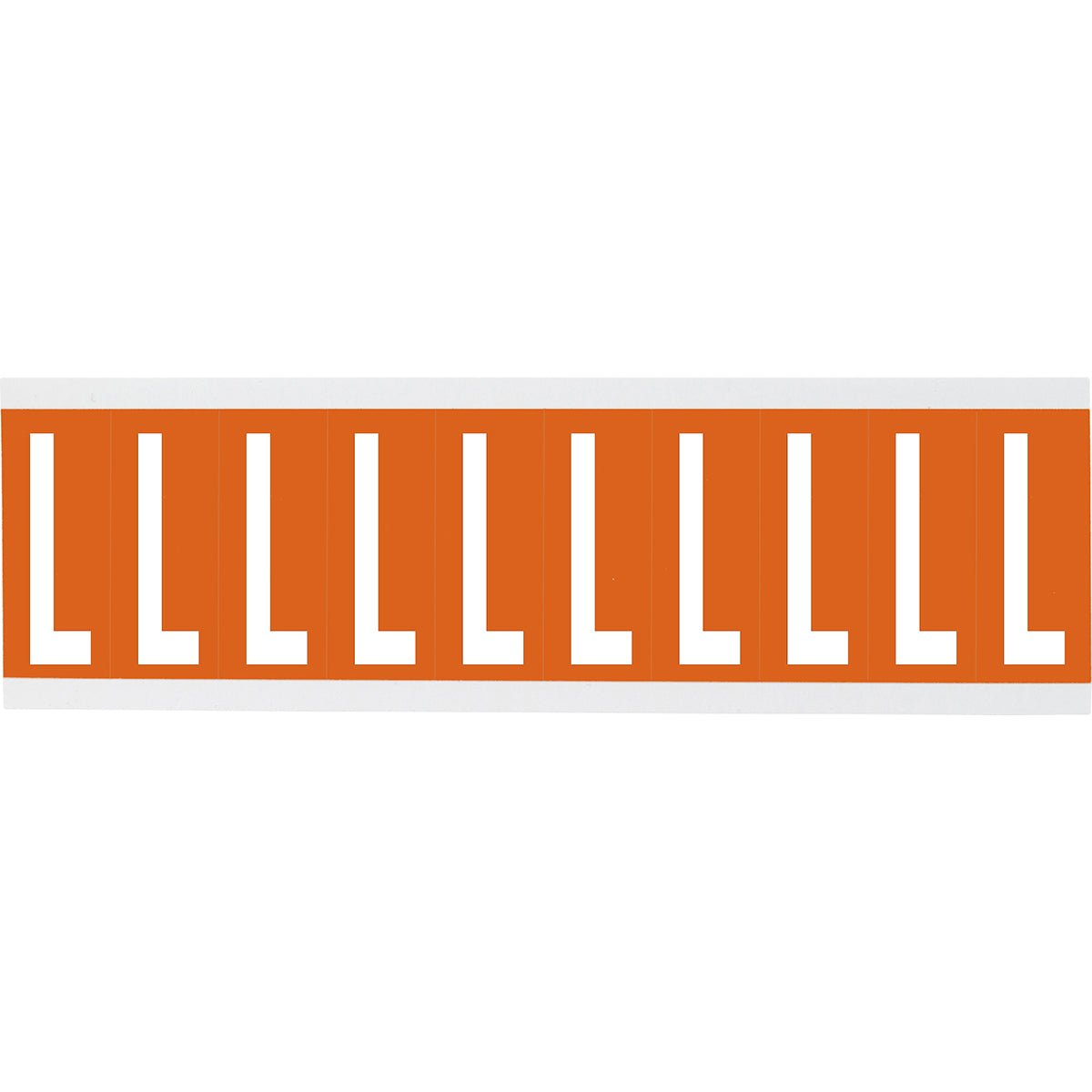 Zahlen oder Buchstaben auf Karte - 22 x 38 mm Weiss/Orange - L