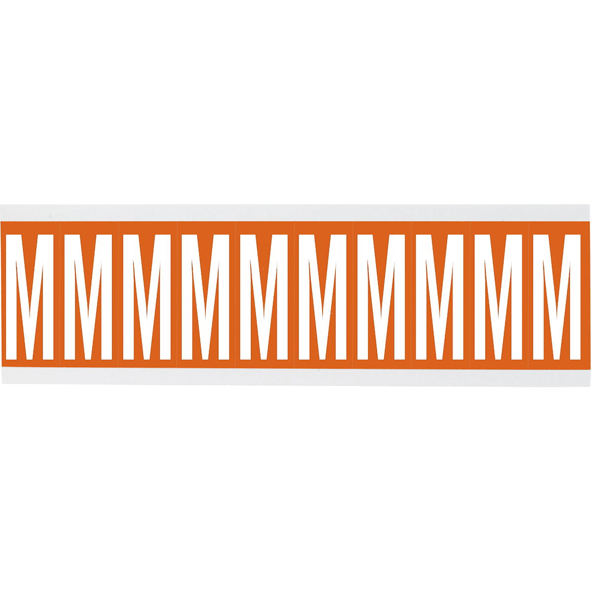 Zahlen oder Buchstaben auf Karte - 22 x 38 mm Weiss/Orange - M