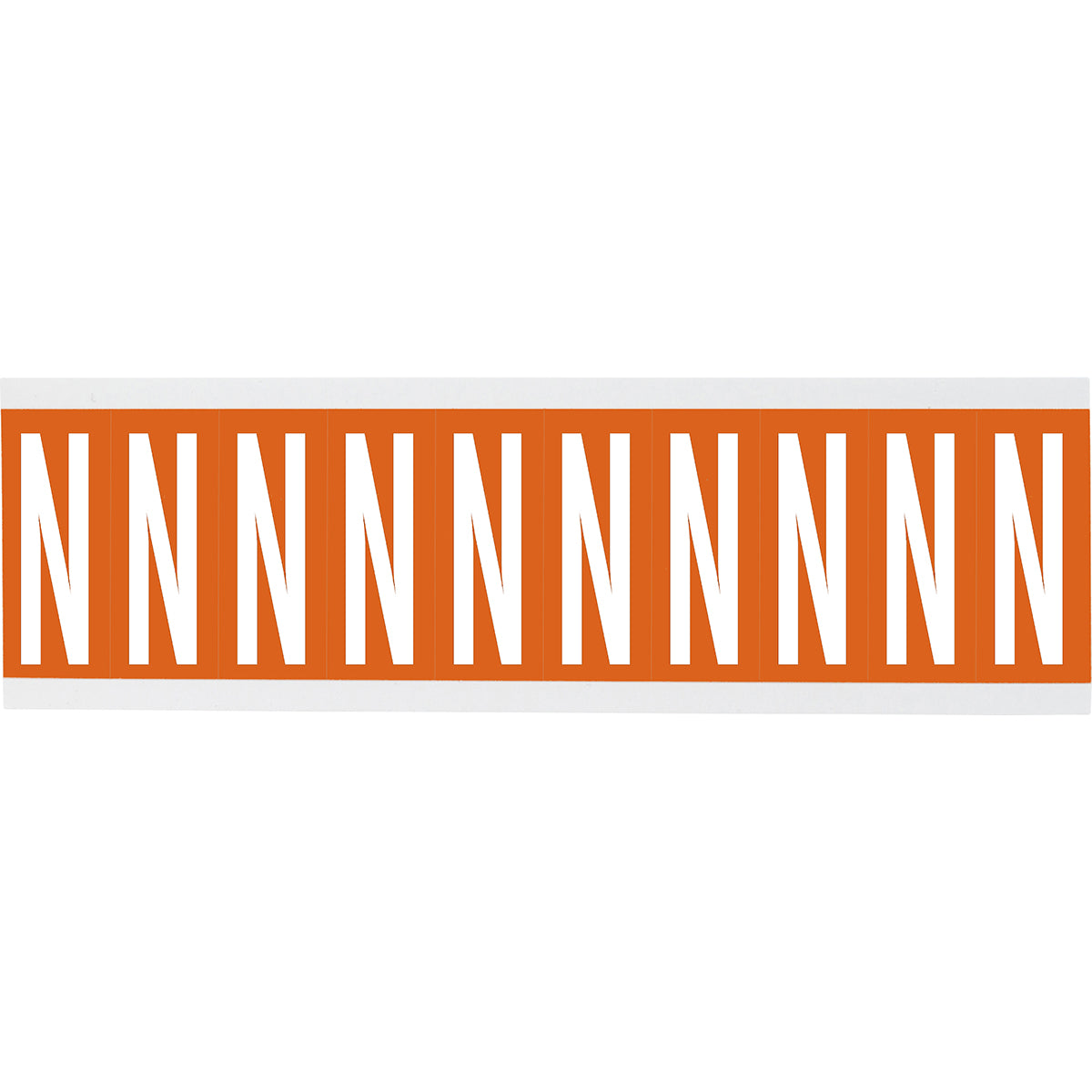 Zahlen oder Buchstaben auf Karte - 22 x 38 mm Weiss/Orange - N