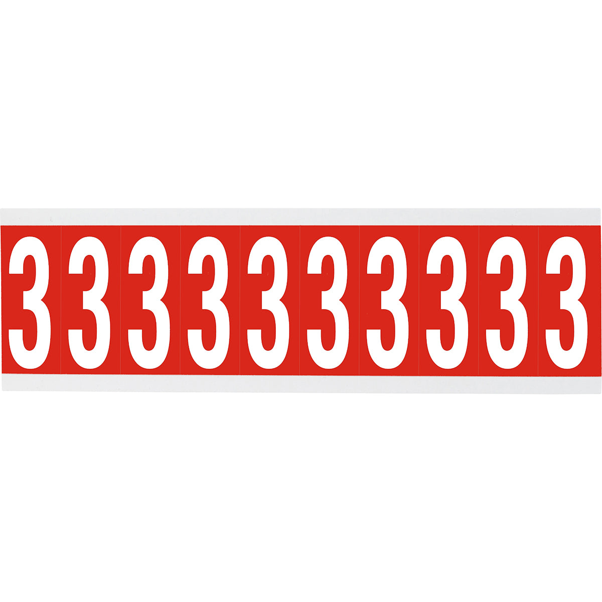 Numbers or letters on card - 22 x 38 mm White/Red - 3