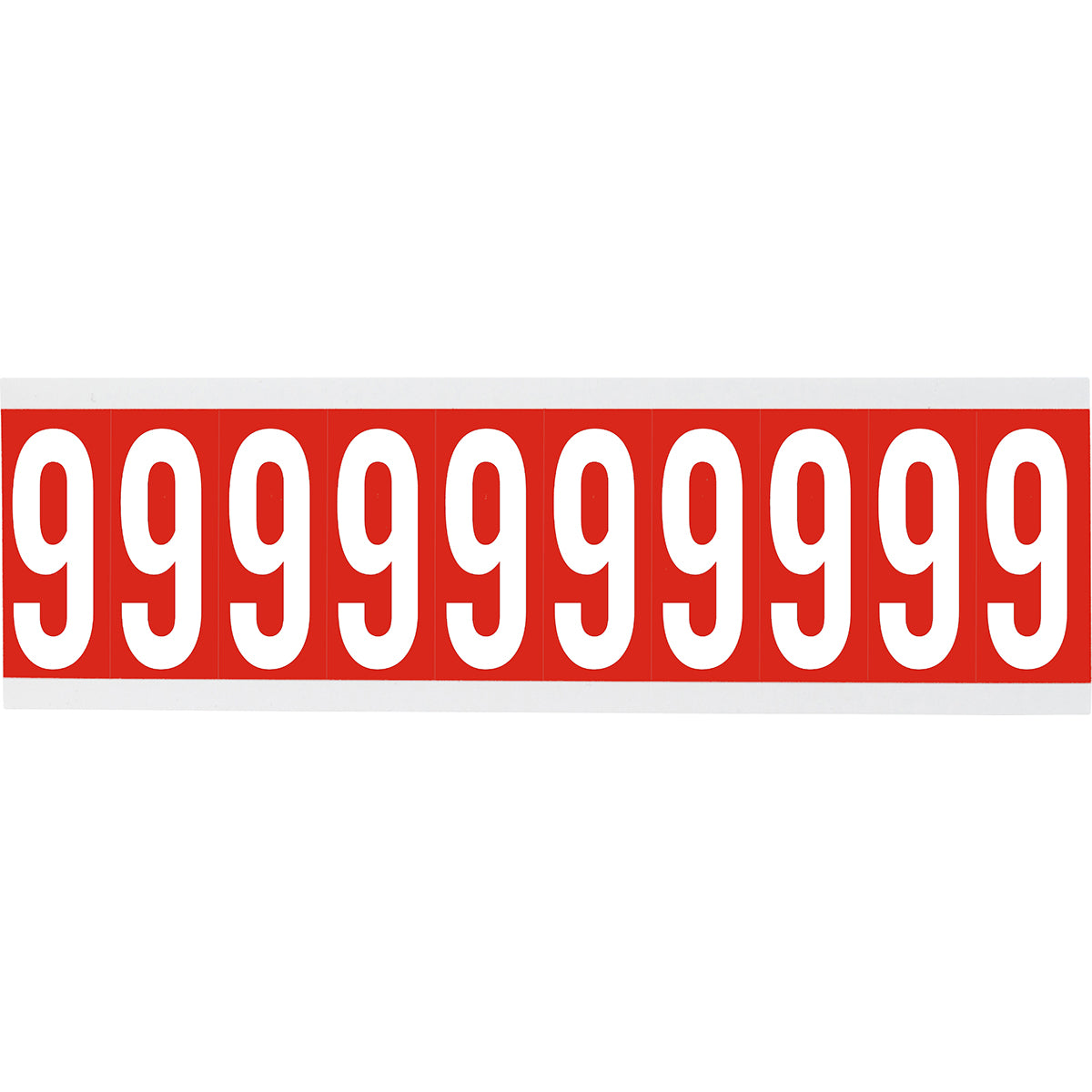 Zahlen oder Buchstaben auf Karte - 22 x 38 mm Weiss/Rot - 9