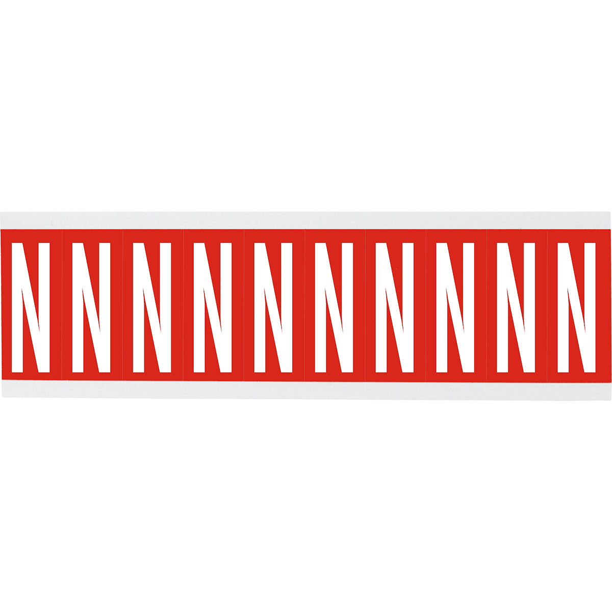 Numbers or letters on card - 22 x 38 mm White/Red - N
