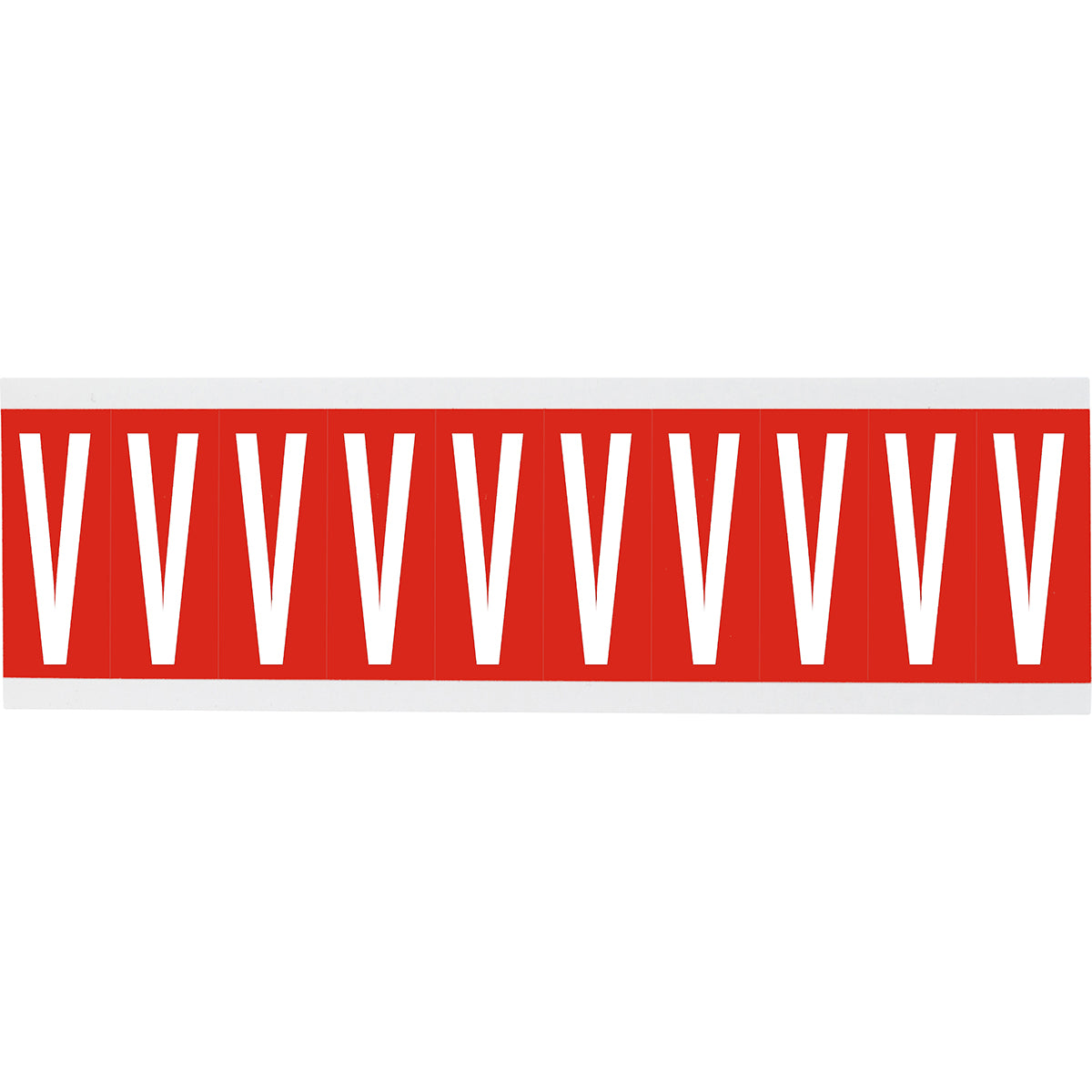 Chiffres ou lettres sur carte - 22 x 38 mm Blanc/Rouge - V