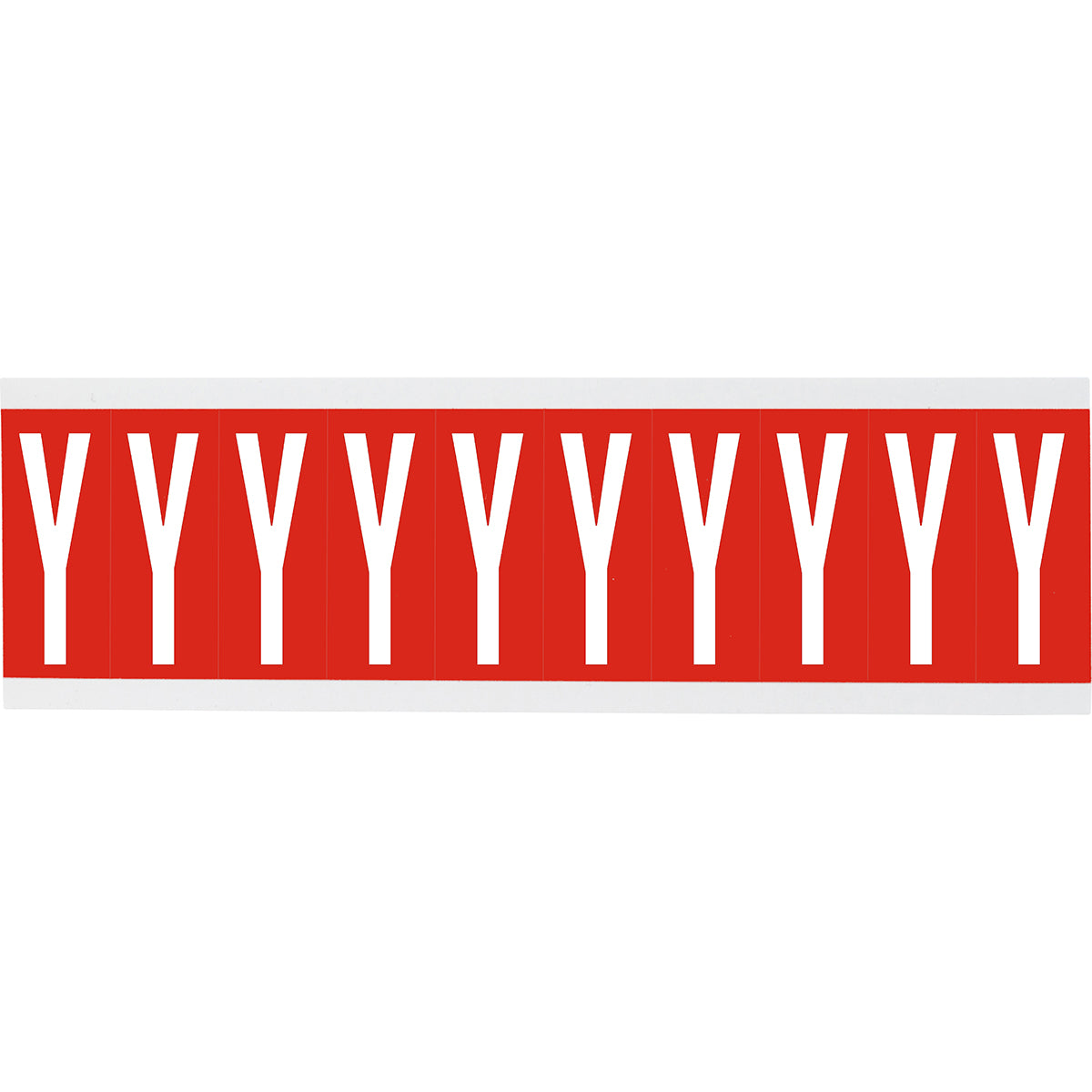 Zahlen oder Buchstaben auf Karte - 22 x 38 mm Weiss/Rot - Y