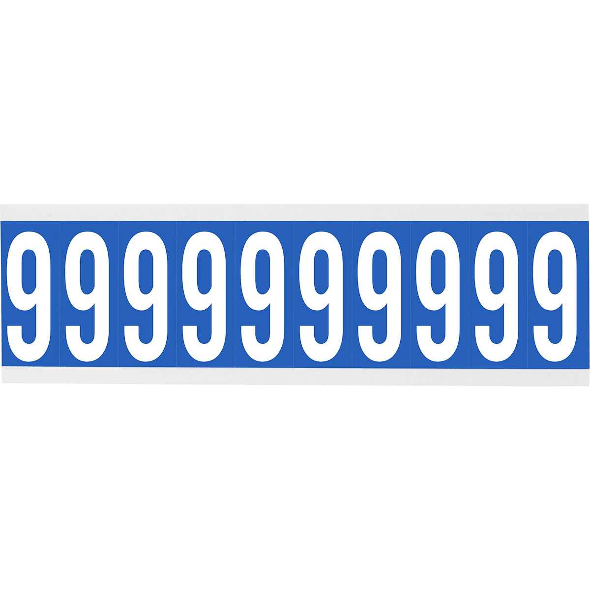 Numbers or letters on card - 22 x 57 mm White/Black - 9