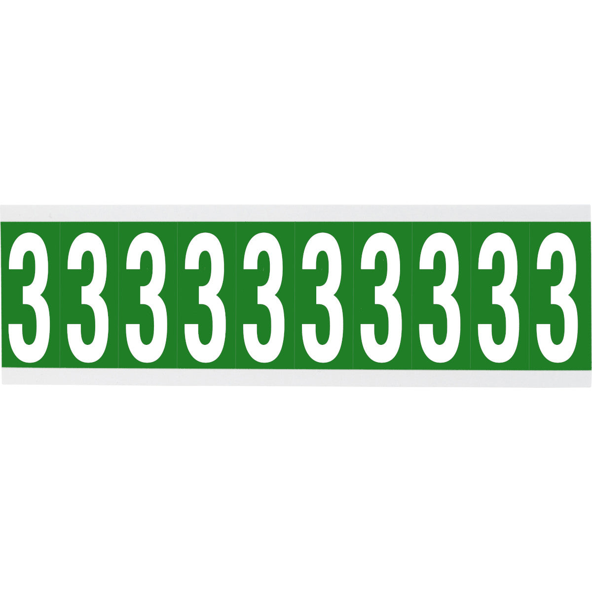 Zahlen oder Buchstaben auf Karte - 22 x 57 mm Weiss/Grün - 3