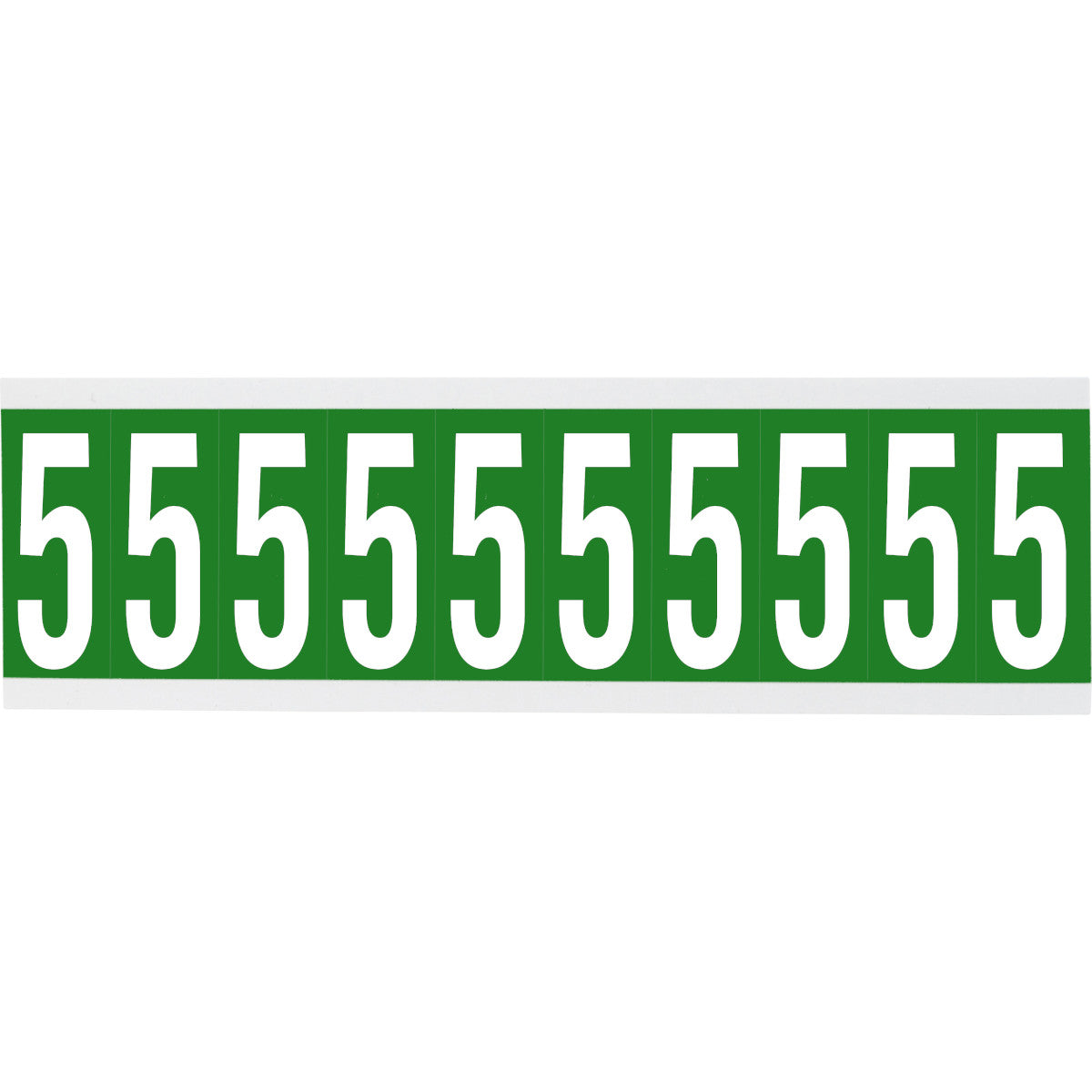 Zahlen oder Buchstaben auf Karte - 22 x 57 mm Weiss/Grün - 5