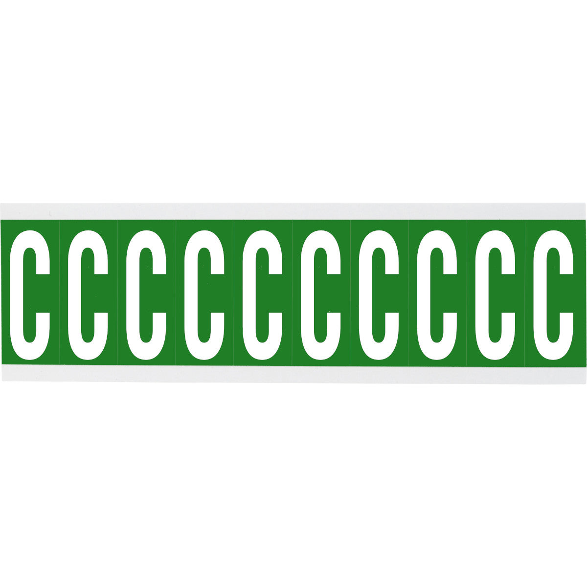 Zahlen oder Buchstaben auf Karte - 22 x 57 mm Weiss/Grün - C