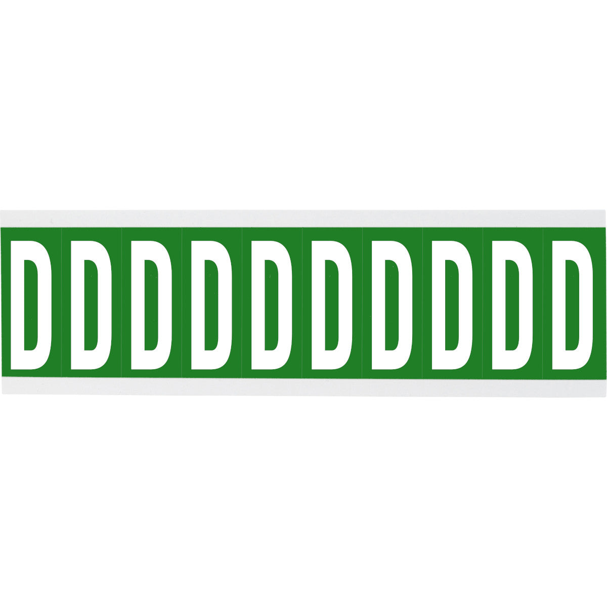 Zahlen oder Buchstaben auf Karte - 22 x 57 mm Weiss/Grün - D