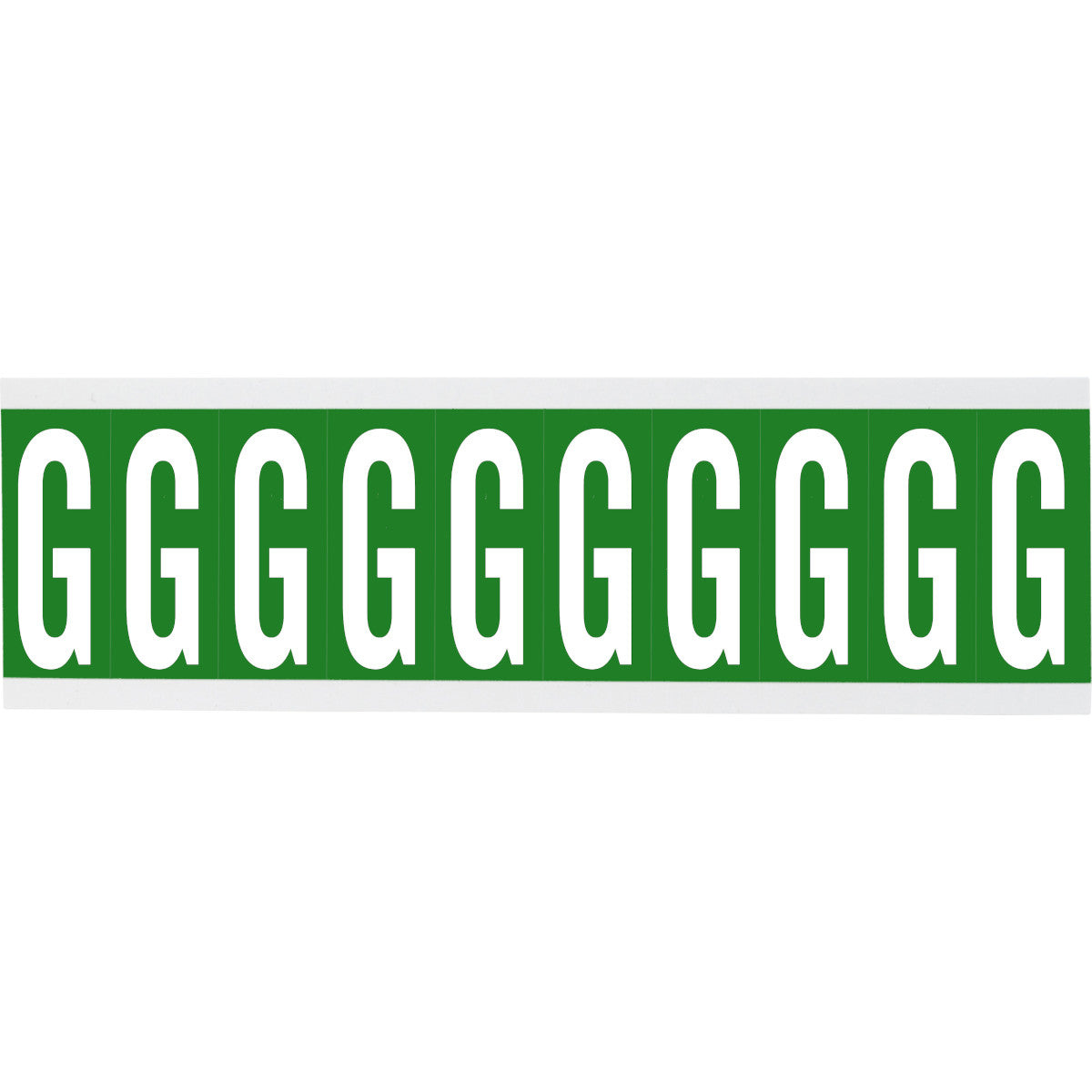Zahlen oder Buchstaben auf Karte - 22 x 57 mm Weiss/Grün - G