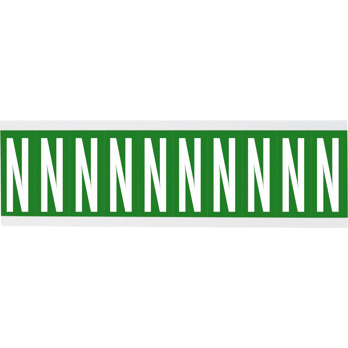 Chiffres ou lettres sur carte - 22 x 57 mm Blanc/Vert - N