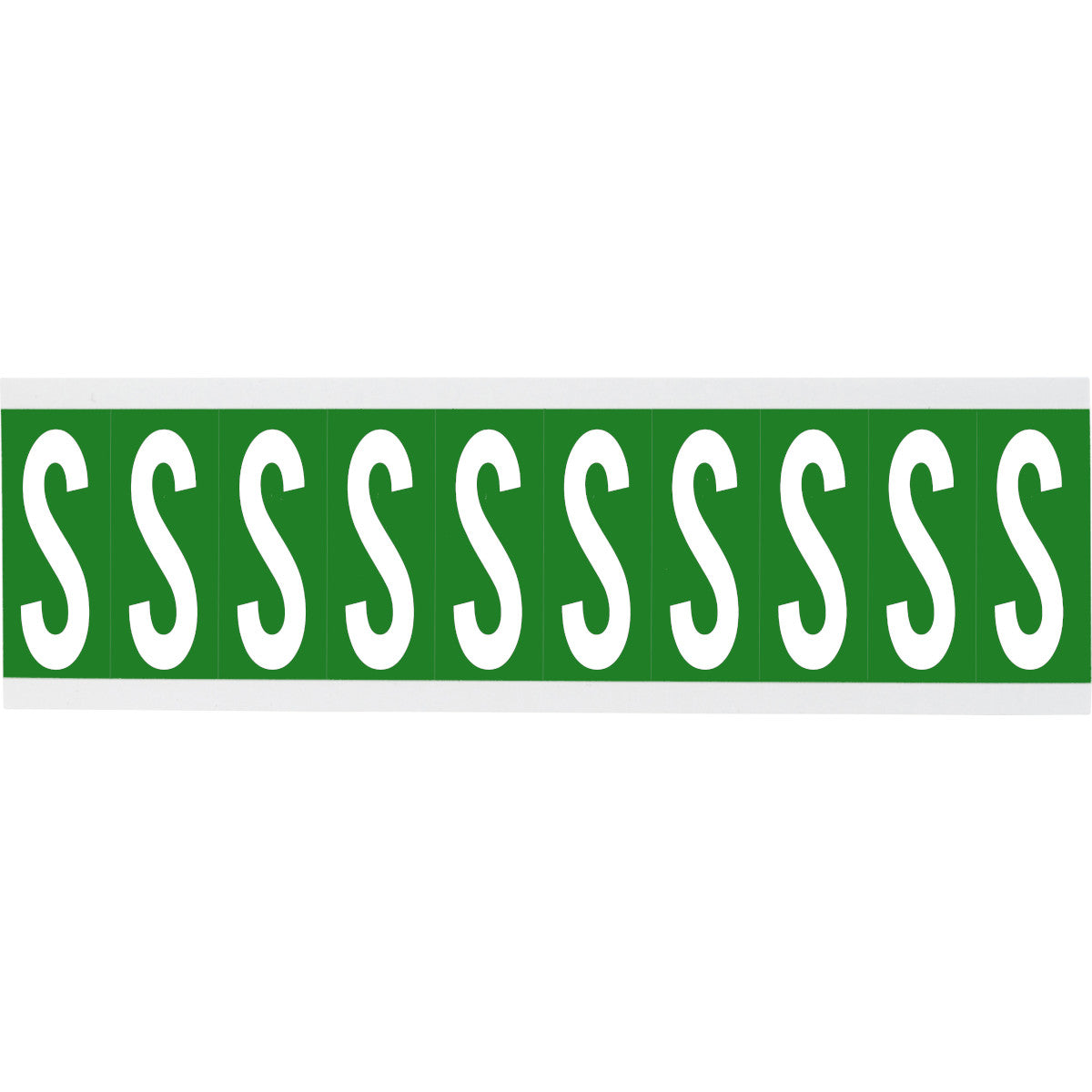 Chiffres ou lettres sur carte - 22 x 57 mm Blanc/Vert - S