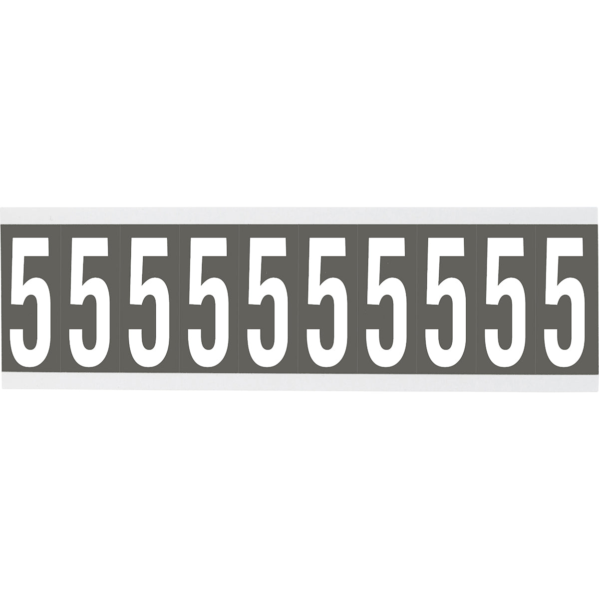 Zahlen oder Buchstaben auf Karte - 22 x 57 mm Weiss/Grau - 5