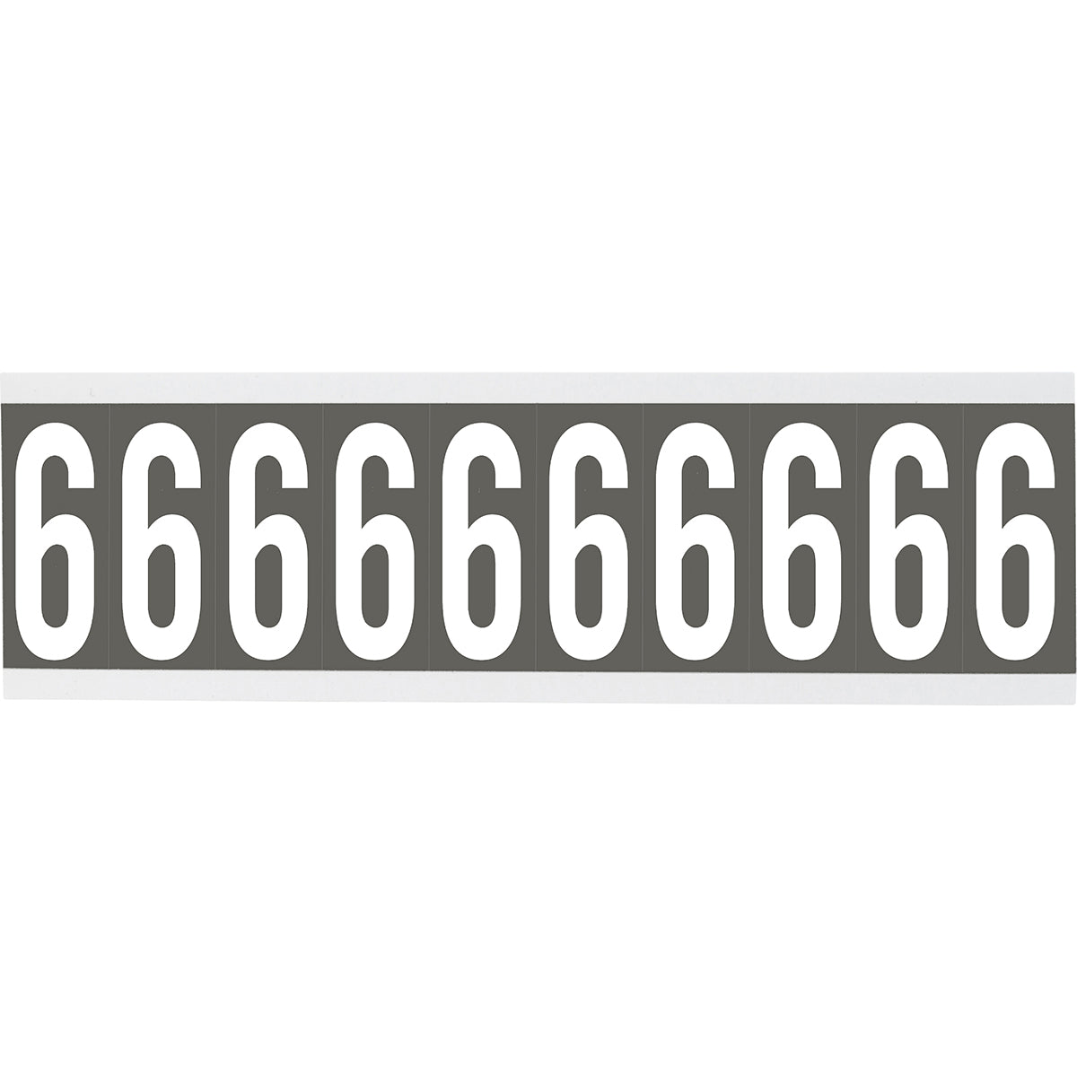 Chiffres ou lettres sur carte - 22 x 57 mm Blanc/Gris - 6