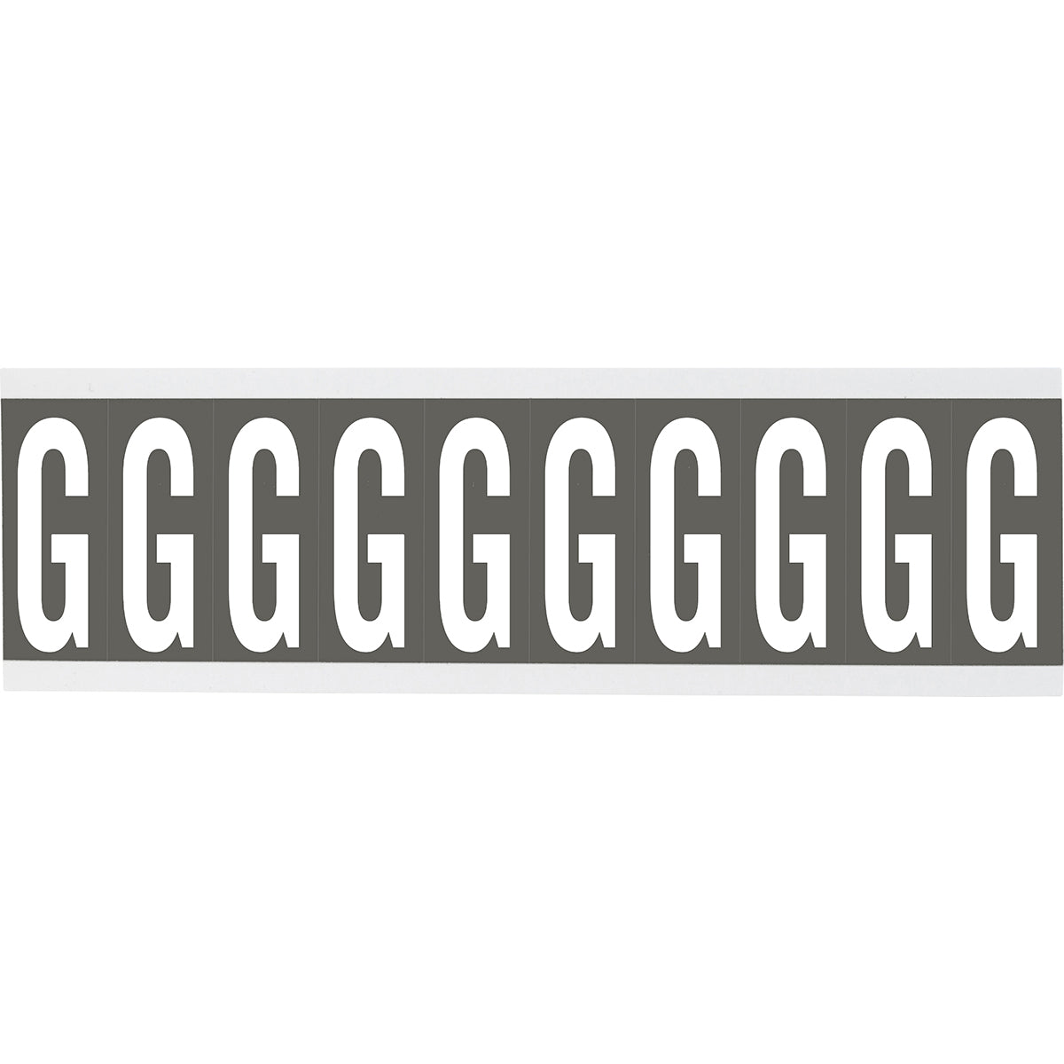 Zahlen oder Buchstaben auf Karte - 22 x 57 mm Weiss/Grau - G