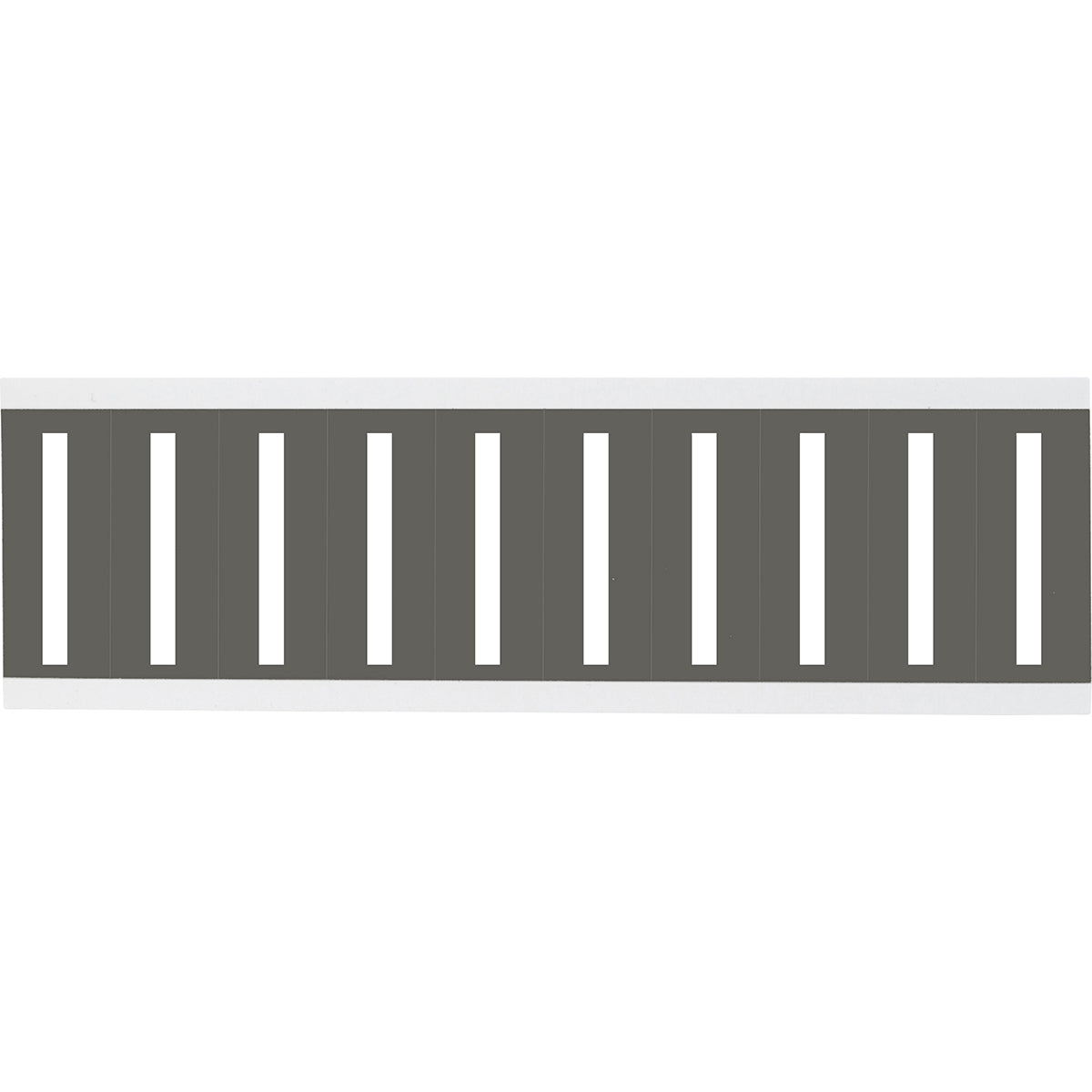 Zahlen oder Buchstaben auf Karte - 22 x 57 mm Weiss/Grau - I