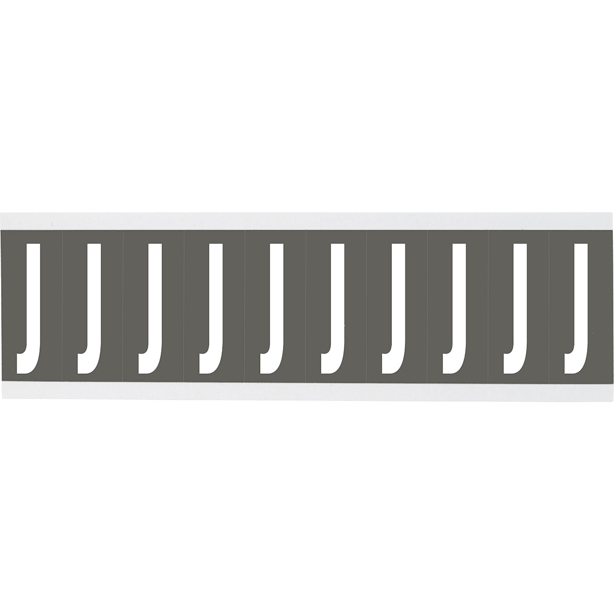 Numbers or letters on card - 22 x 57 mm White/Grey - J