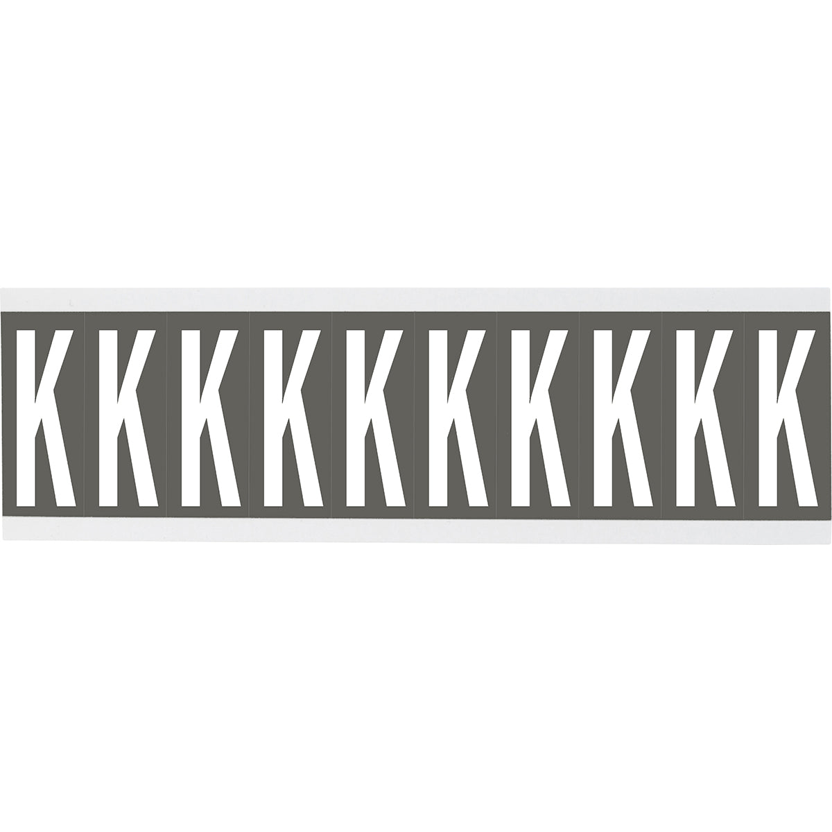 Numbers or letters on card - 22 x 57 mm White/Grey - K