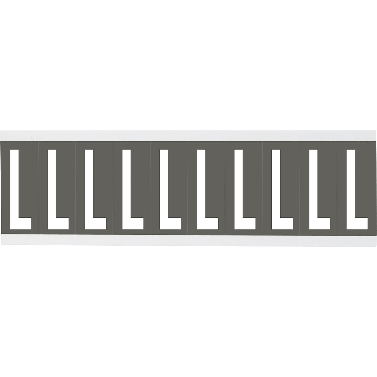 Numbers or letters on card - 22 x 57 mm White/Grey - L
