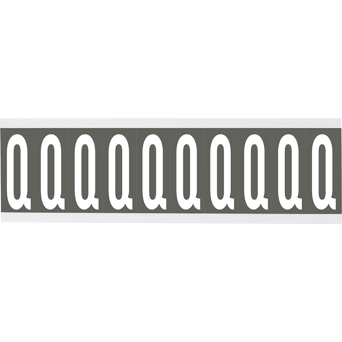 Zahlen oder Buchstaben auf Karte - 22 x 57 mm Weiss/Grau - Q