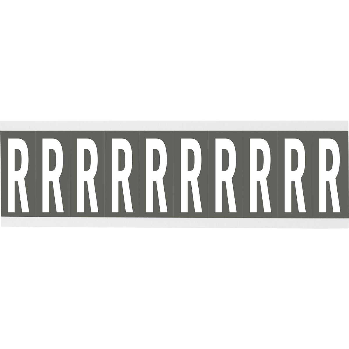 Zahlen oder Buchstaben auf Karte - 22 x 57 mm Weiss/Grau - R
