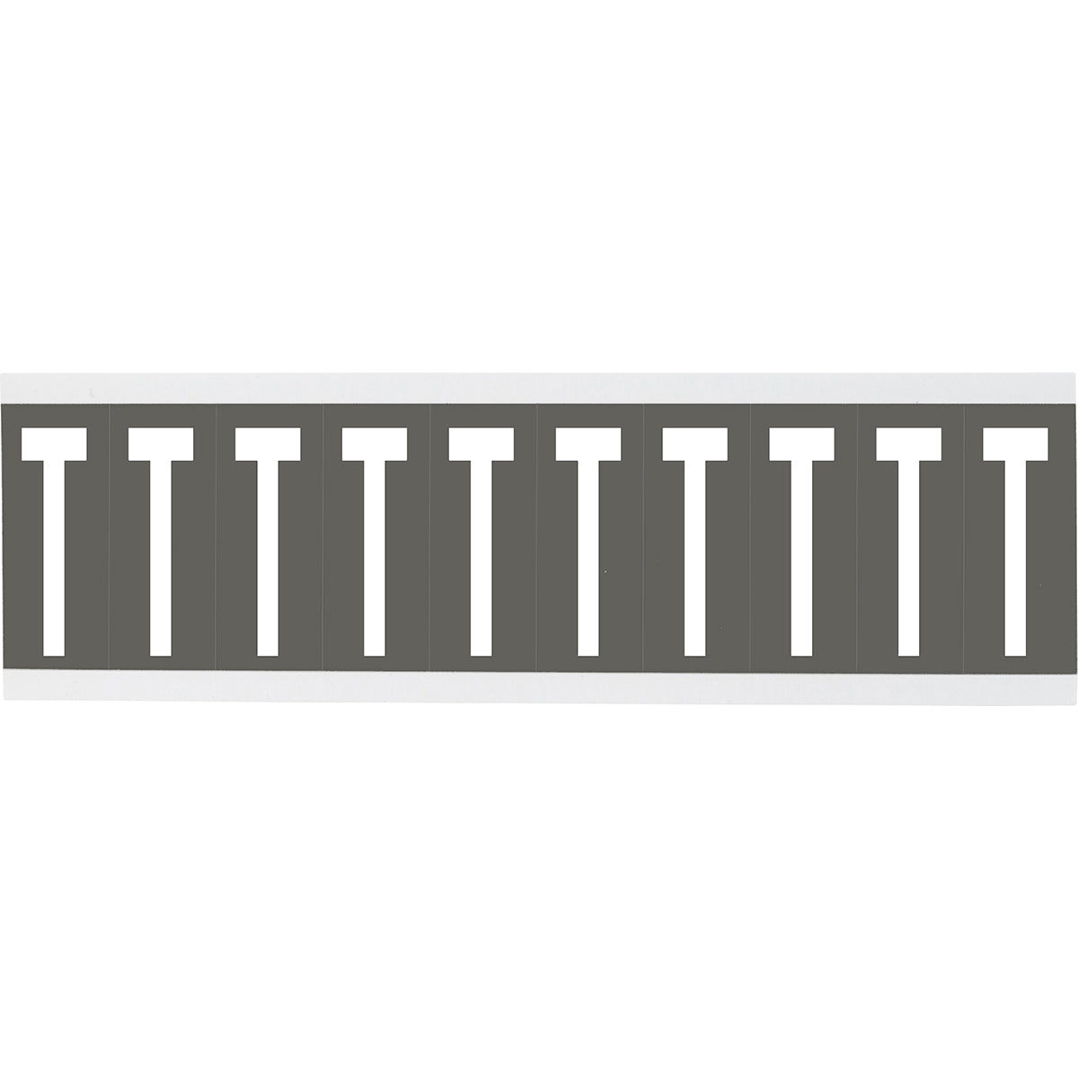 Zahlen oder Buchstaben auf Karte - 22 x 57 mm Weiss/Grau - T