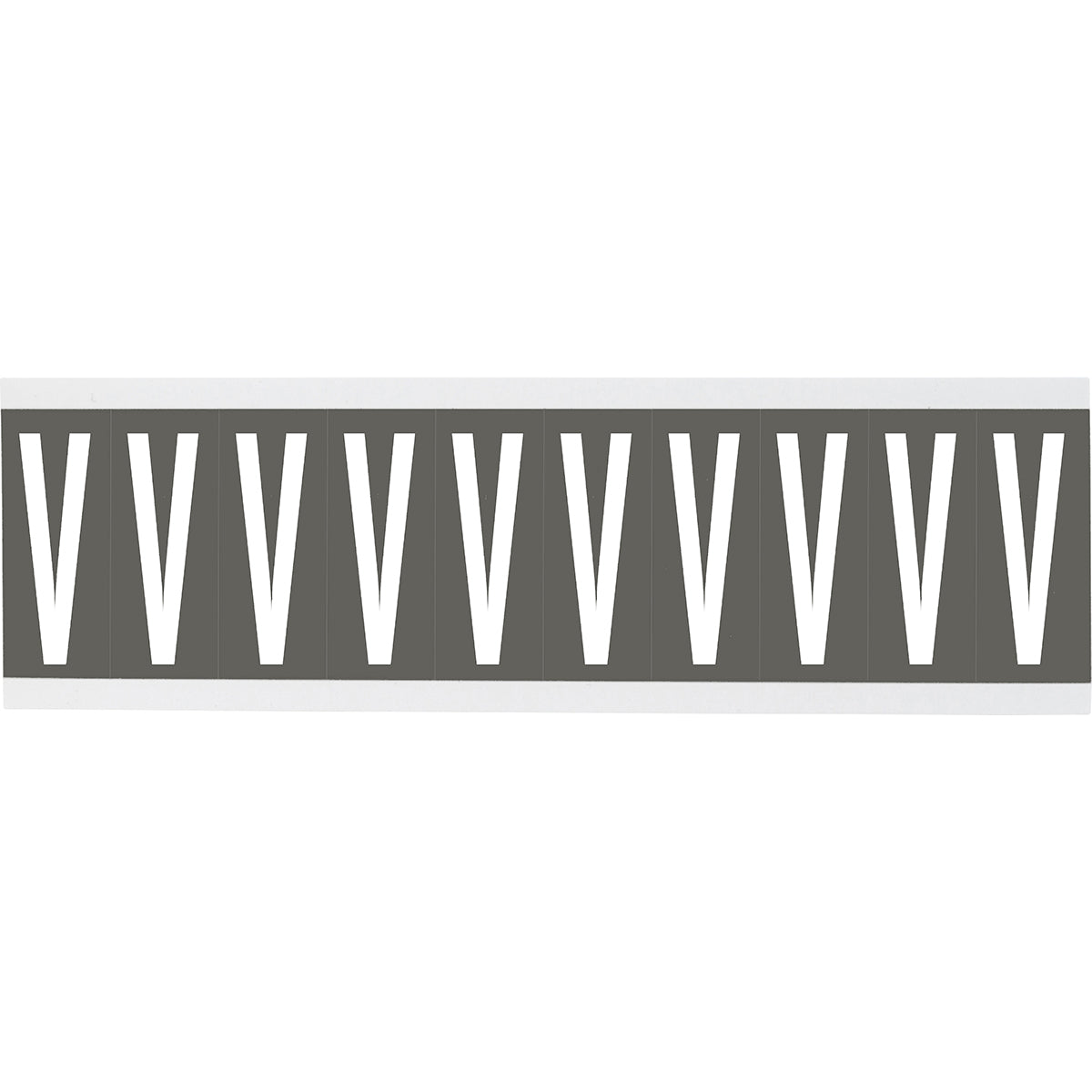 Zahlen oder Buchstaben auf Karte - 22 x 57 mm Weiss/Grau - V