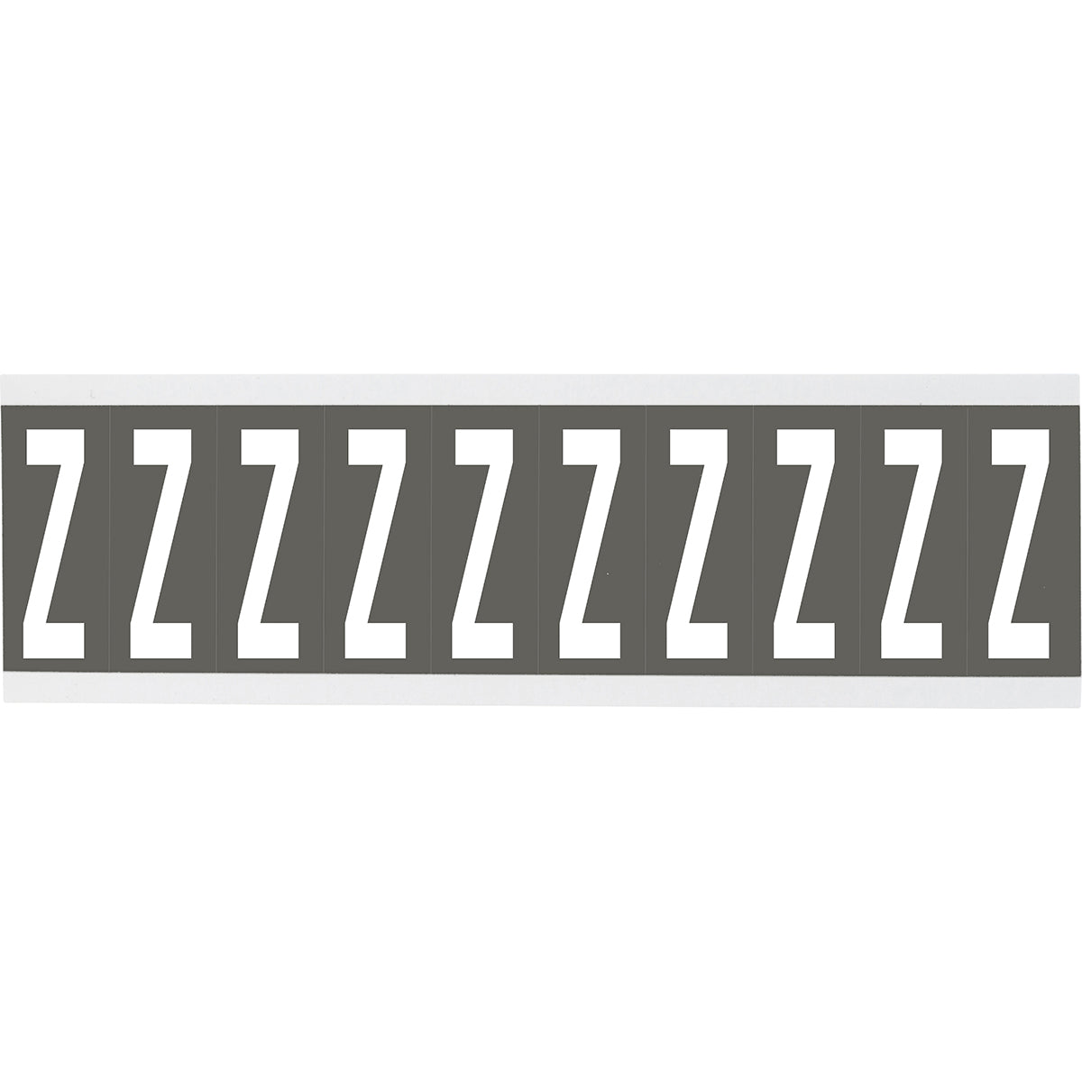 Zahlen oder Buchstaben auf Karte - 22 x 57 mm Weiss/Grau - Z