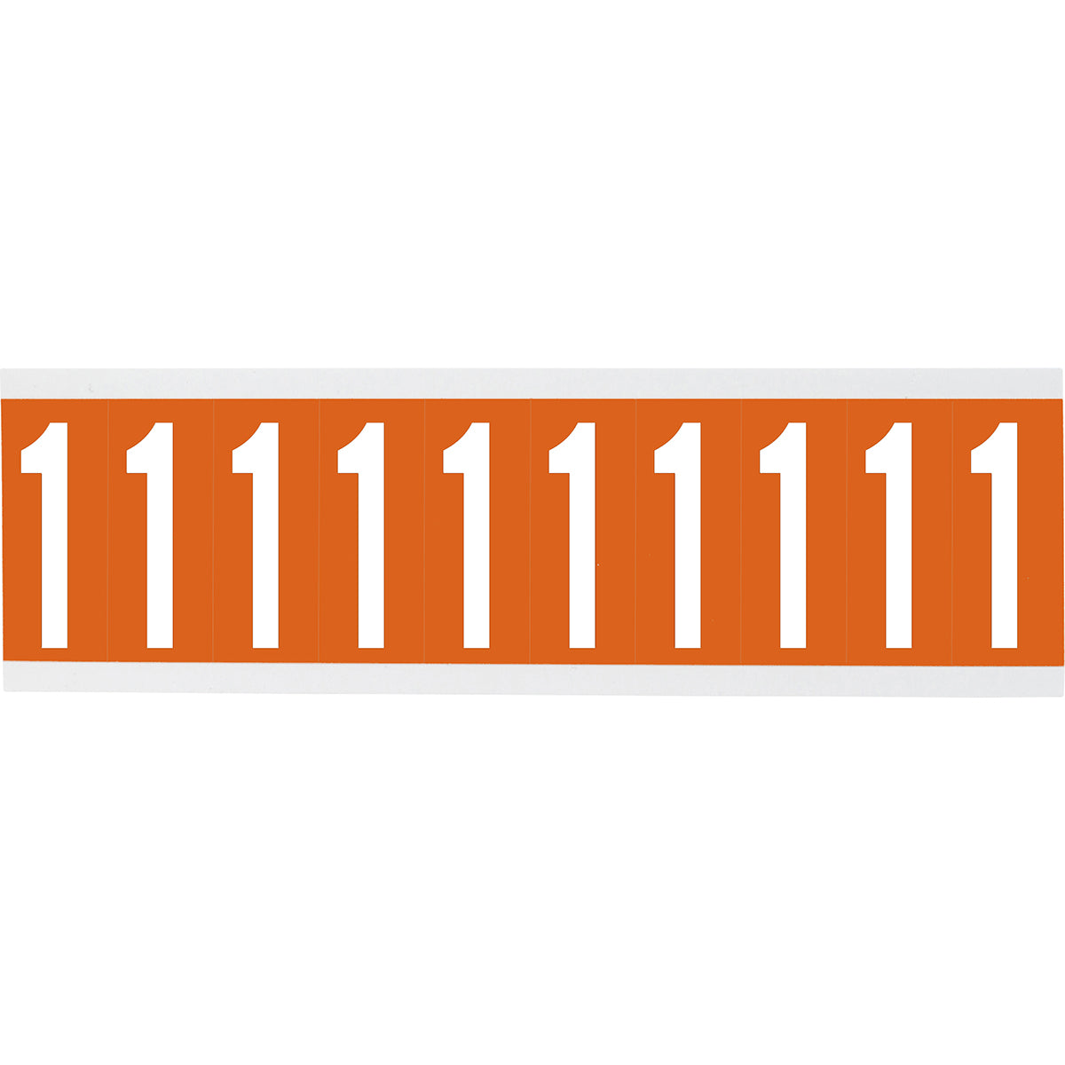Zahlen oder Buchstaben auf Karte - 22 x 57 mm Weiss/Orange - 1