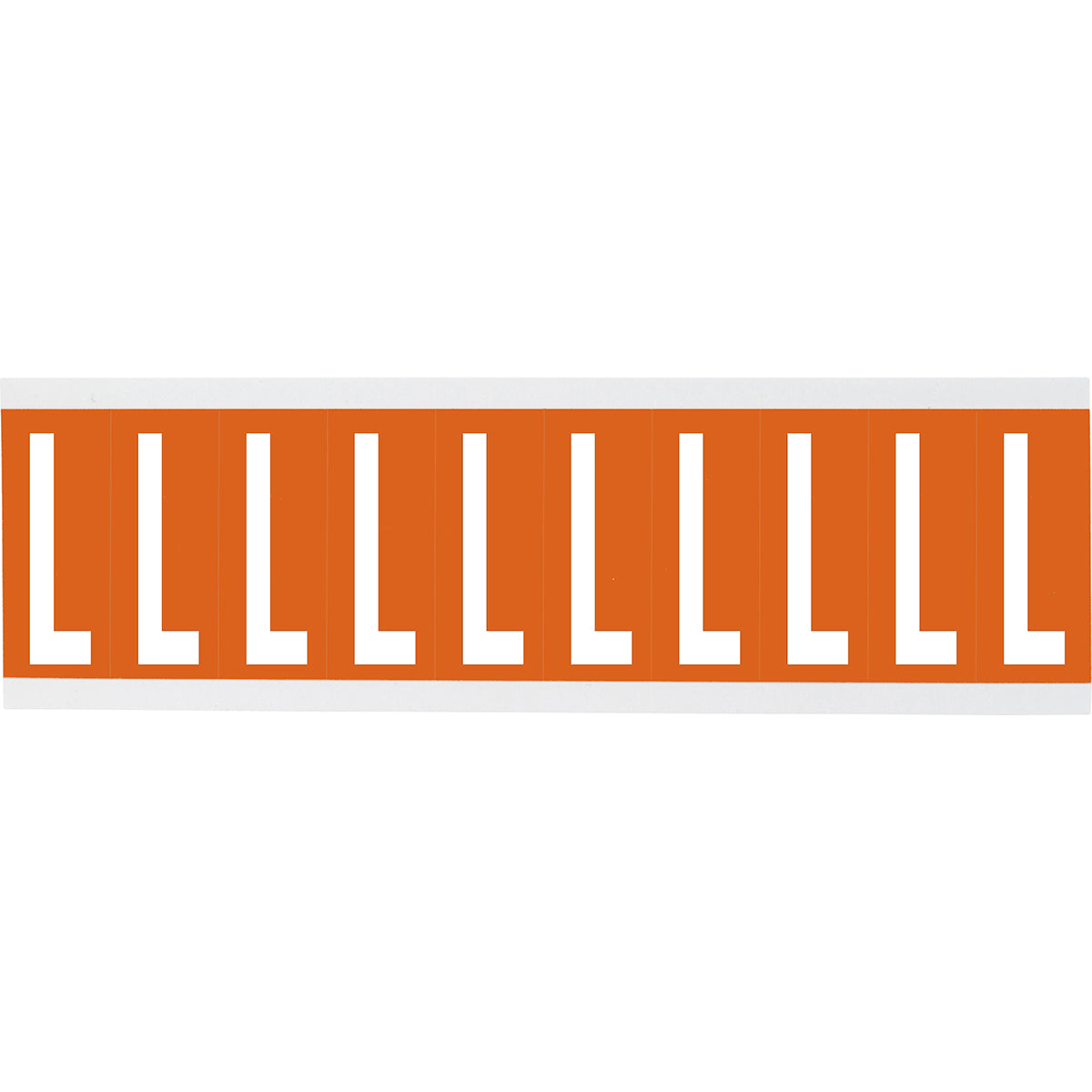 Chiffres ou lettres sur carte - 22 x 57 mm Blanc/Orange - L