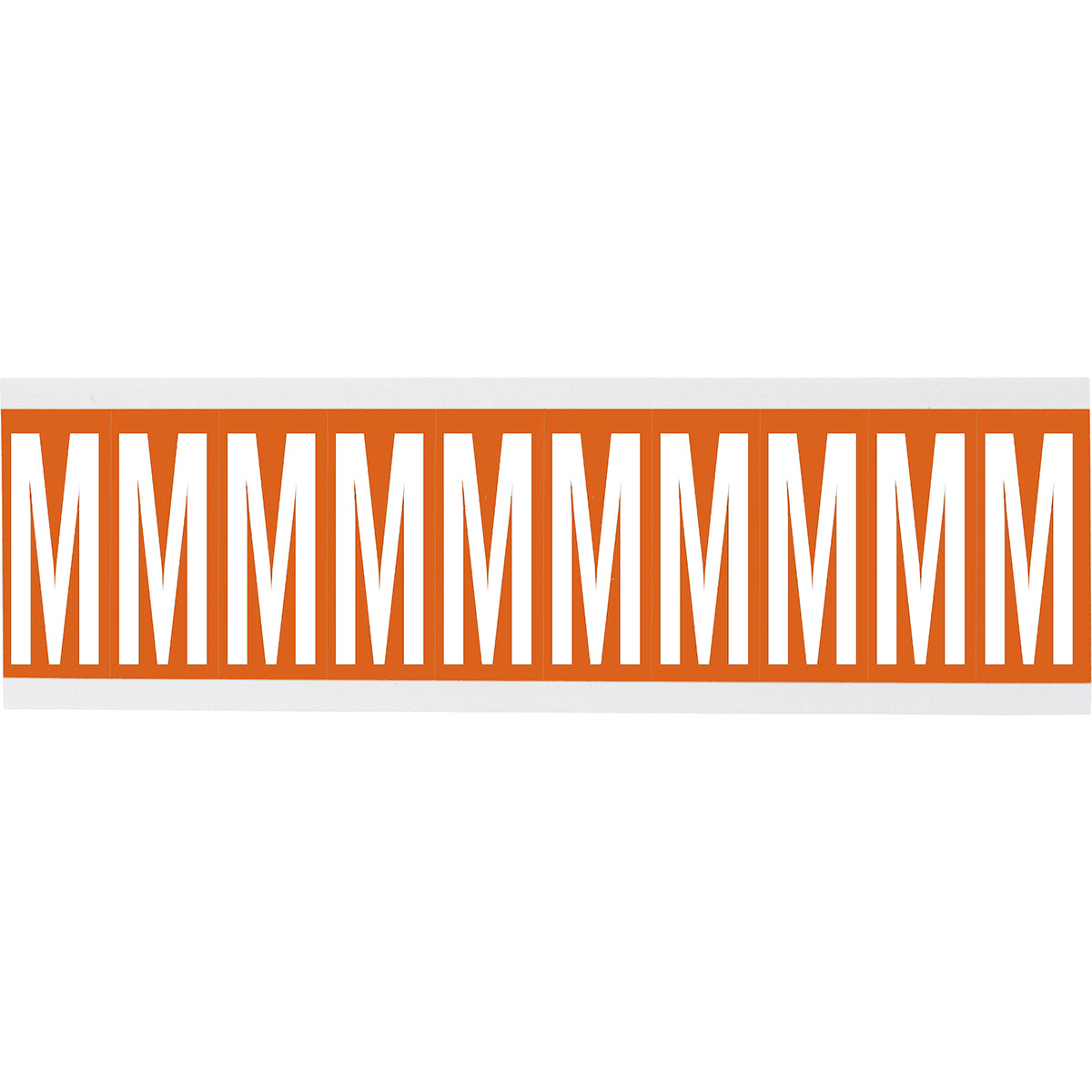 Chiffres ou lettres sur carte - 22 x 57 mm Blanc/Orange - M