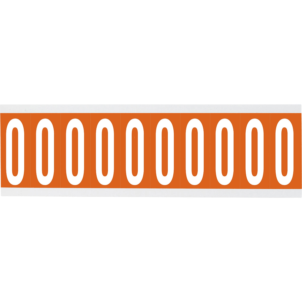 Numbers or letters on card - 22 x 57 mm White/Orange - O