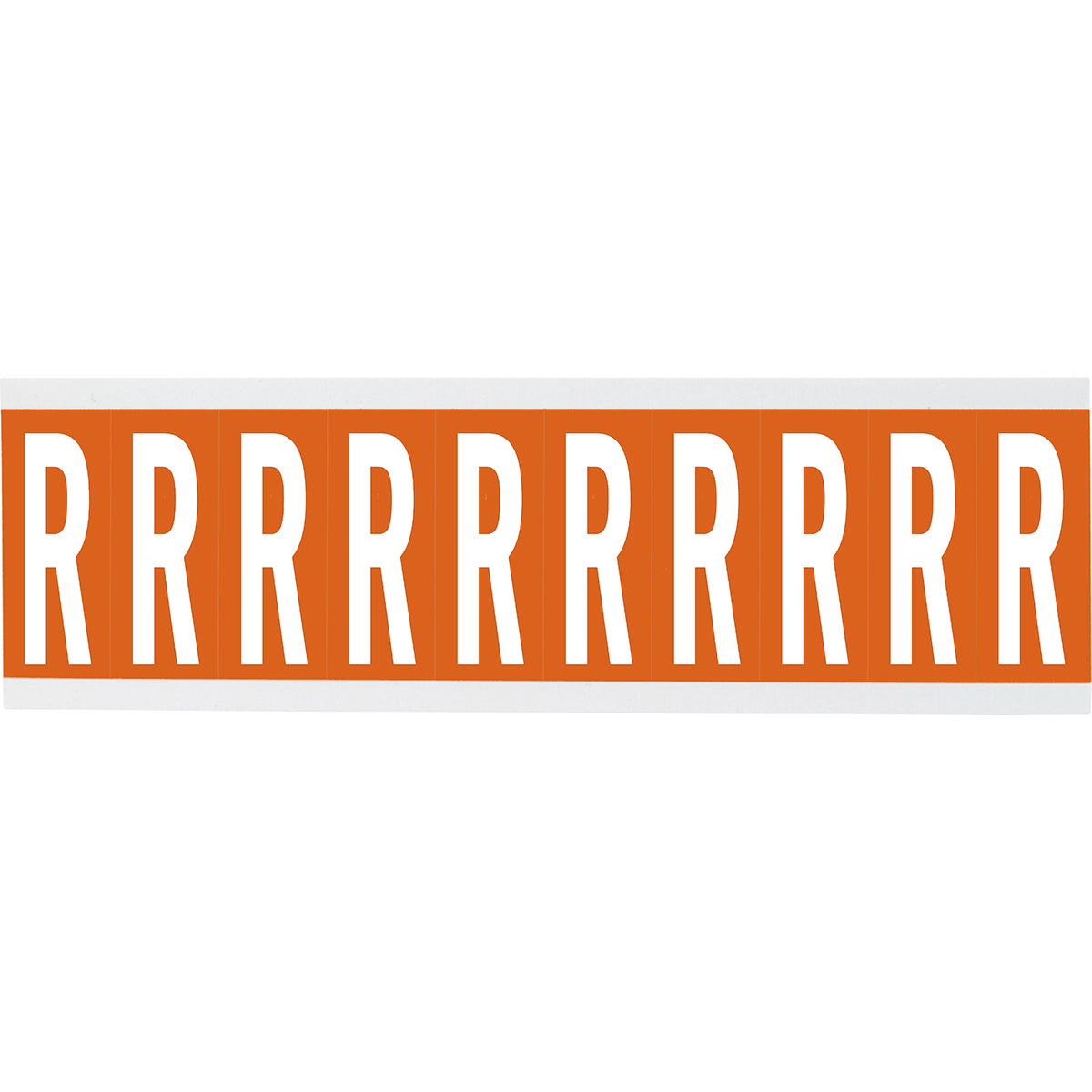 Zahlen oder Buchstaben auf Karte - 22 x 57 mm Weiss/Orange - R