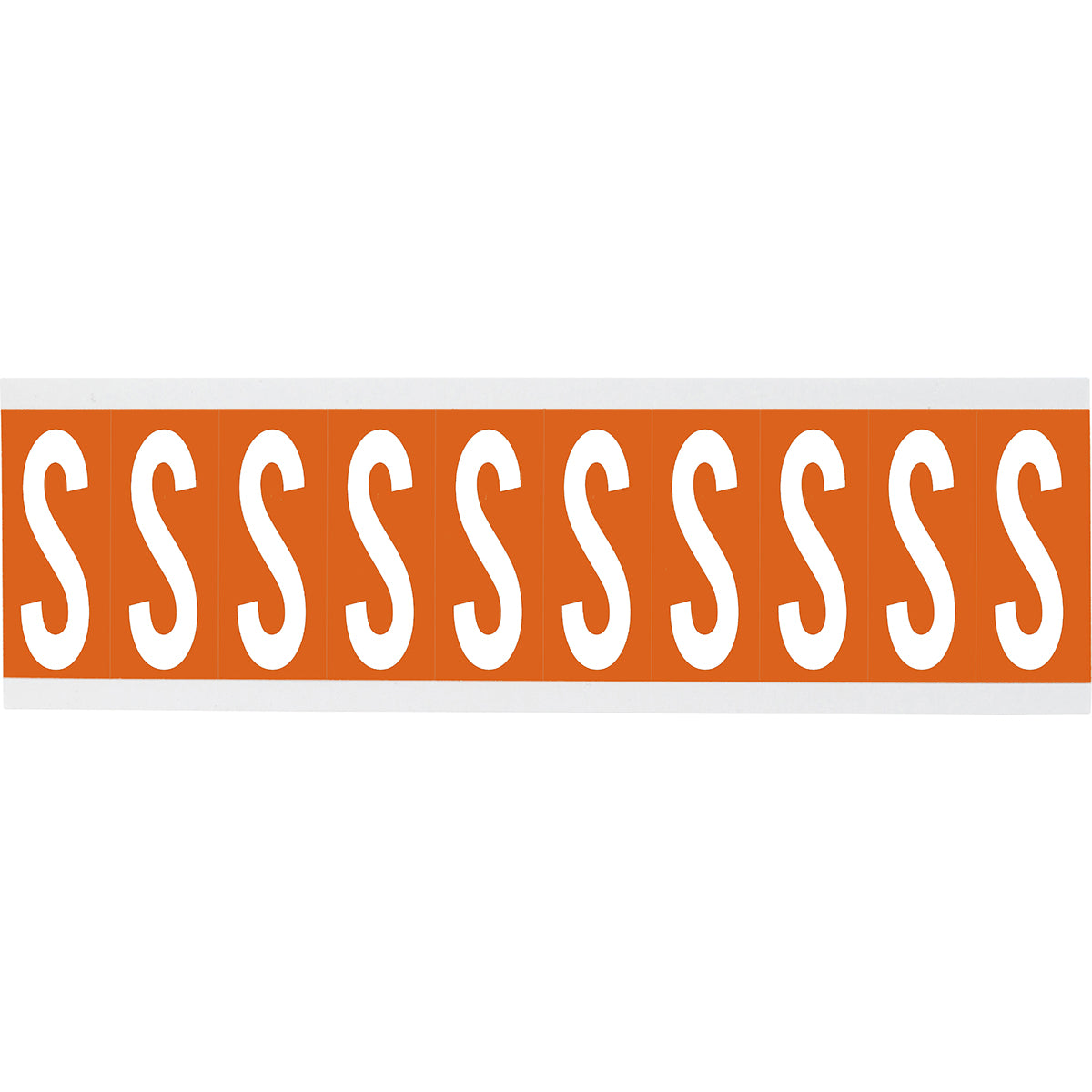 Zahlen oder Buchstaben auf Karte - 22 x 57 mm Weiss/Orange - S