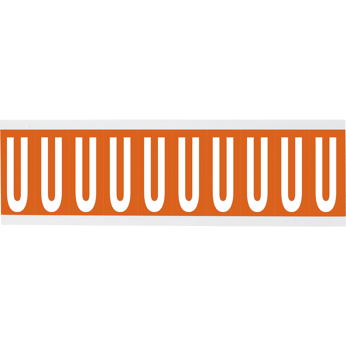Chiffres ou lettres sur carte - 22 x 57 mm Blanc/Orange - U