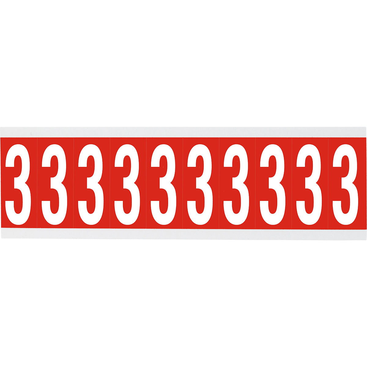 Zahlen oder Buchstaben auf Karte - 22 x 57 mm Weiss/Rot - 3