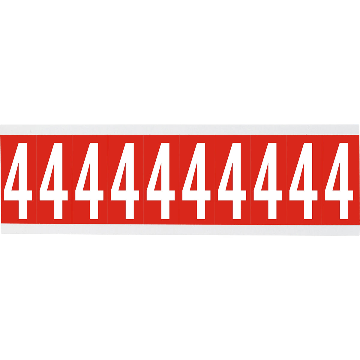 Chiffres ou lettres sur carte - 22 x 57 mm Blanc/Rouge - 4