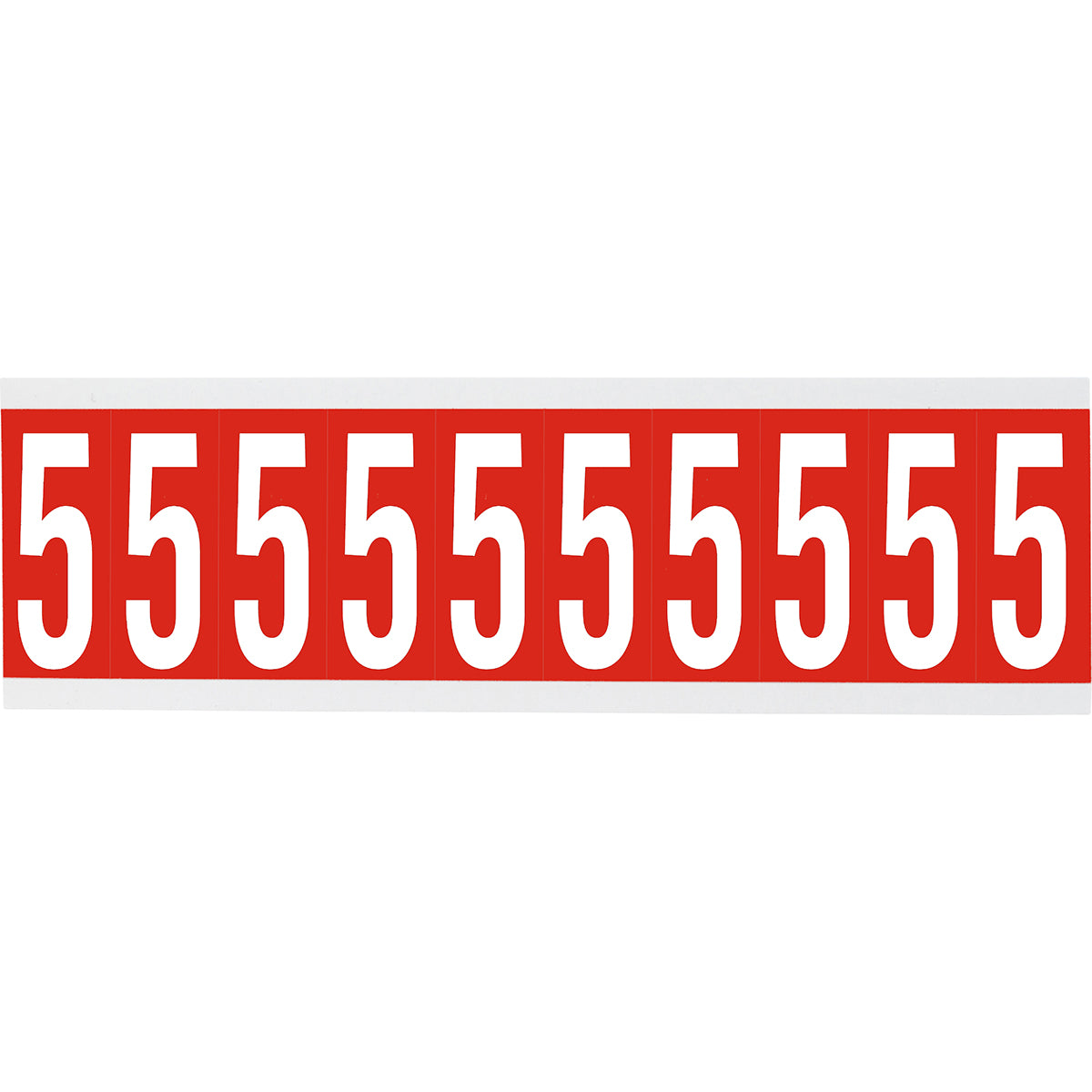 Zahlen oder Buchstaben auf Karte - 22 x 57 mm Weiss/Rot - 5