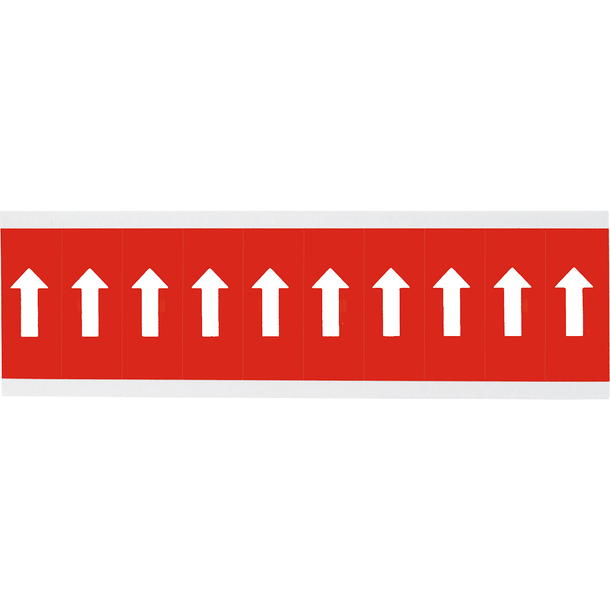 Zahlen oder Buchstaben auf Karte - 22 x 57 mm Weiss/Rot - Pfeile