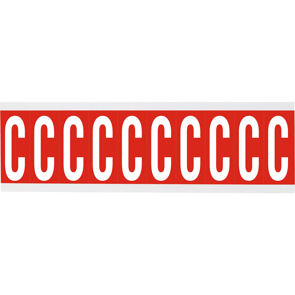 Zahlen oder Buchstaben auf Karte - 22 x 57 mm Weiss/Rot - C