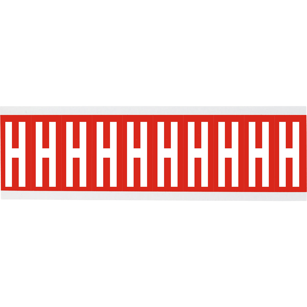 Zahlen oder Buchstaben auf Karte - 22 x 57 mm Weiss/Rot - H