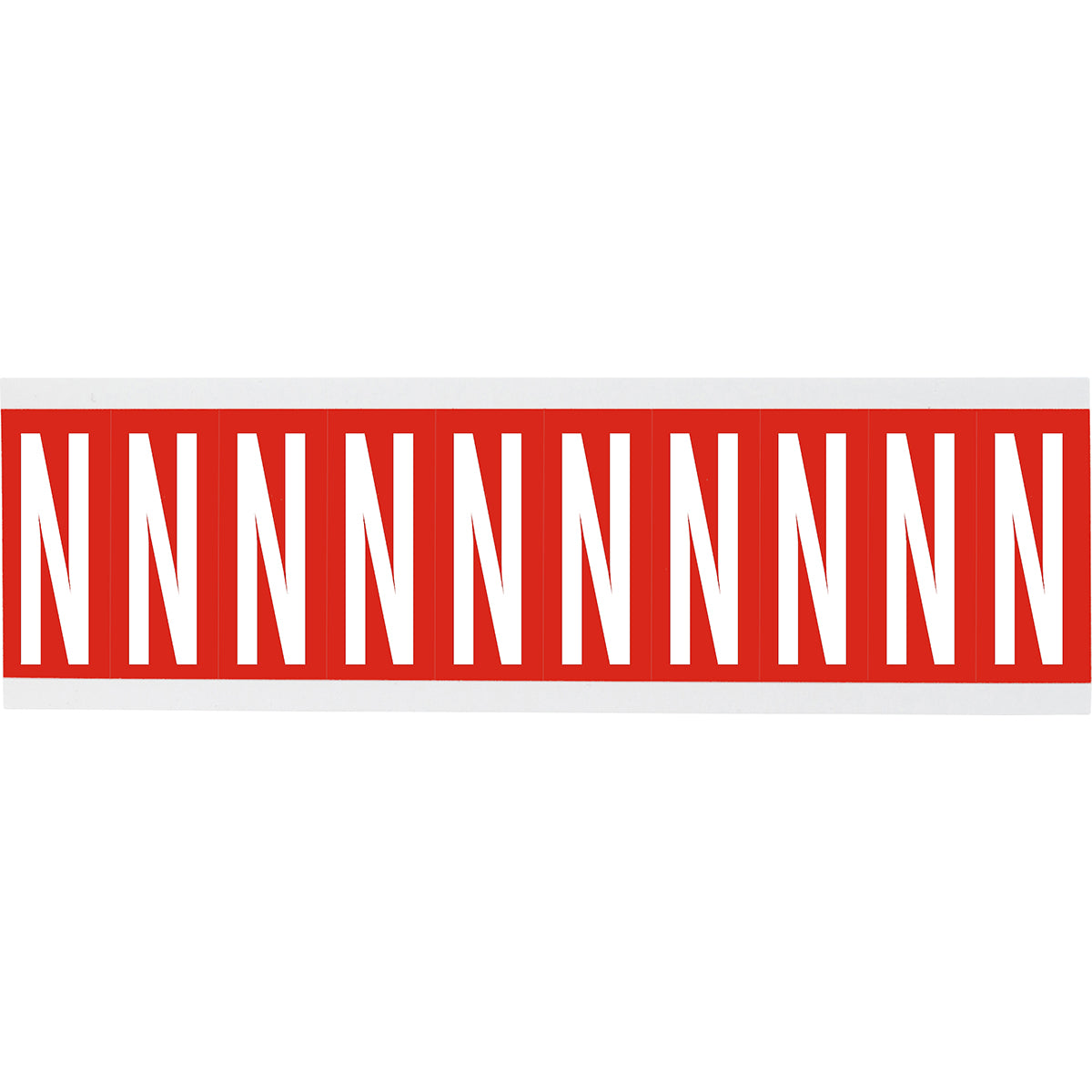 Chiffres ou lettres sur carte - 22 x 57 mm Blanc/Rouge - N