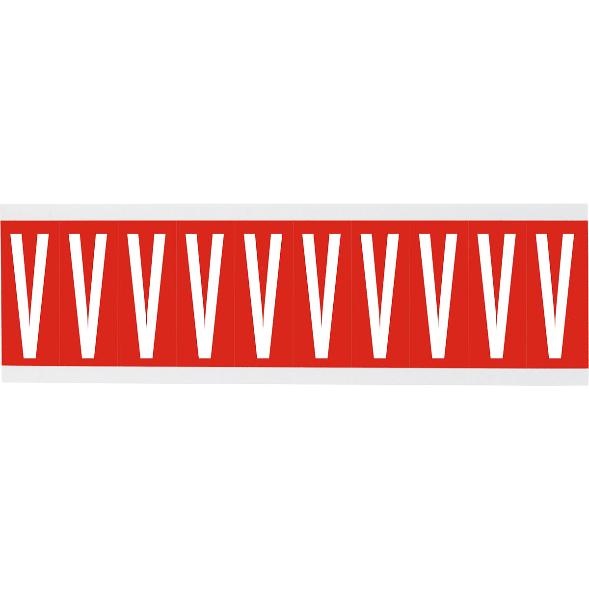 Zahlen oder Buchstaben auf Karte - 22 x 57 mm Weiss/Rot - V