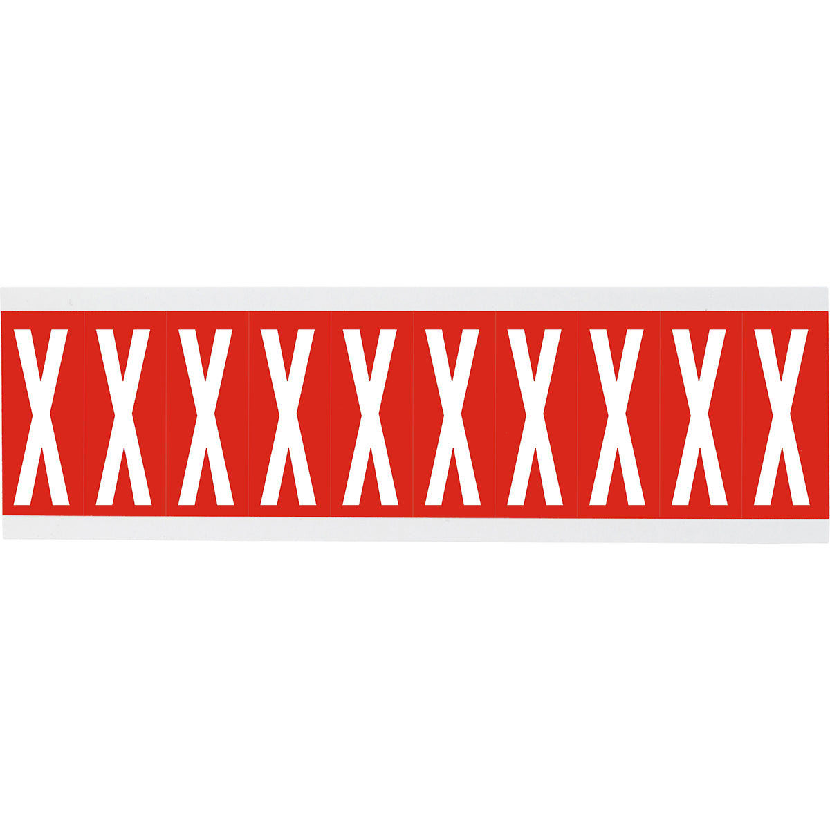 Chiffres ou lettres sur carte - 22 x 57 mm Blanc/Rouge - X