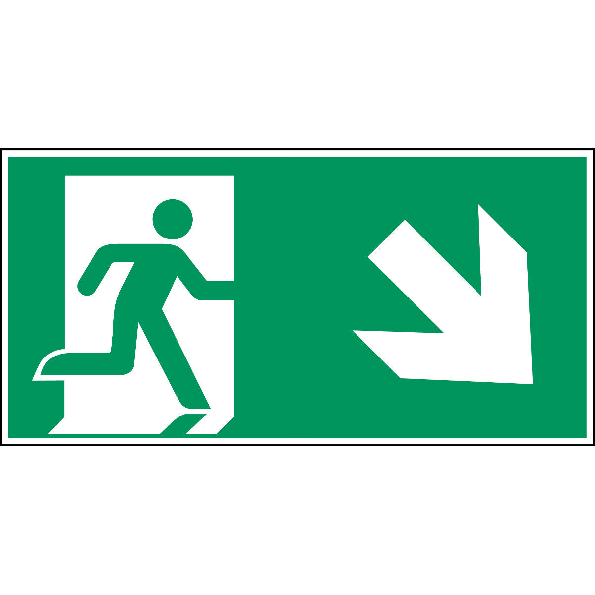 Notausgang (rechts) – ISO 7010
