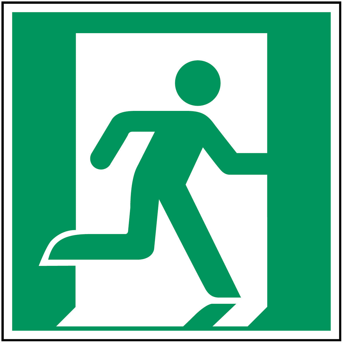 ISO Sicherheitskennzeichnung - Fluchtweg (rechts)