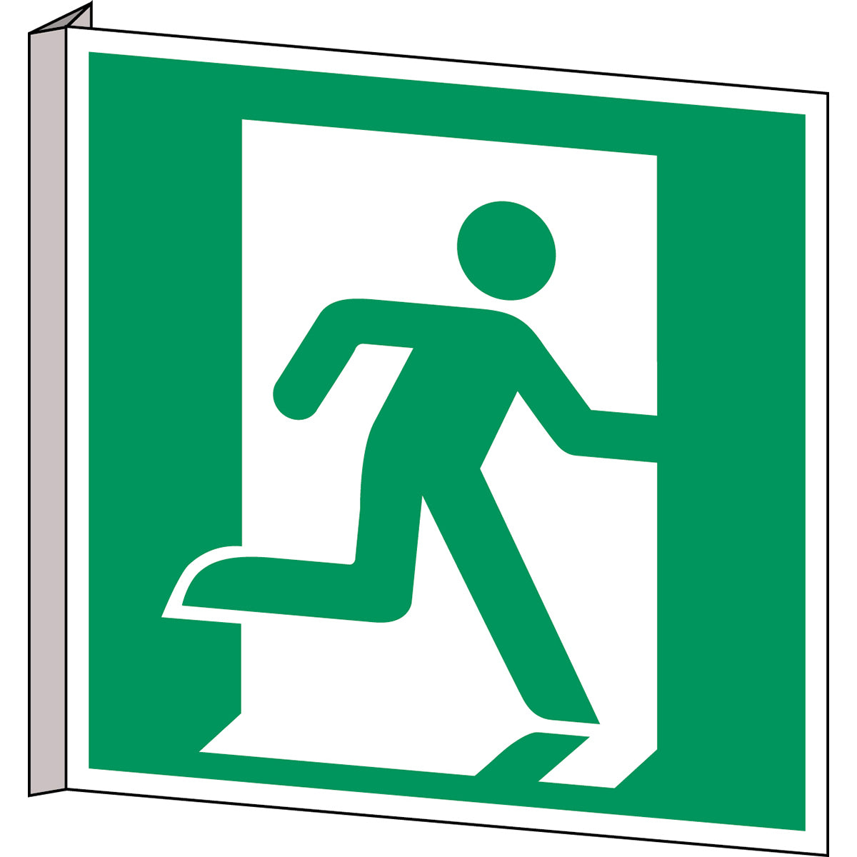 ISO safety sign - escape route (right)
