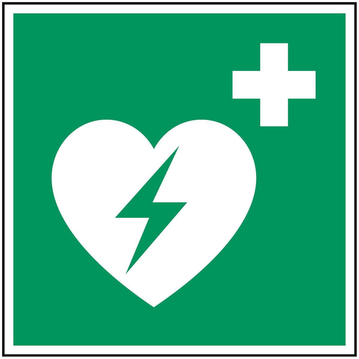 ISO Sicherheitskennzeichnung - Defibrillator
